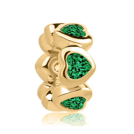 Green Hearts - Charm