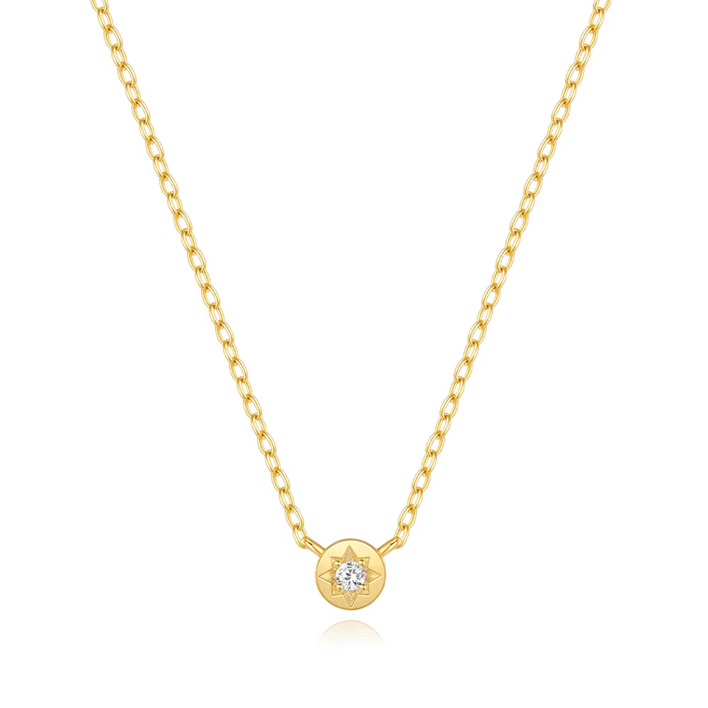 Ketting 18kt Verguld Zilver | Zirconia Star