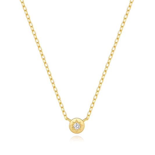 Ketting 18kt Verguld Zilver | Zirconia Star