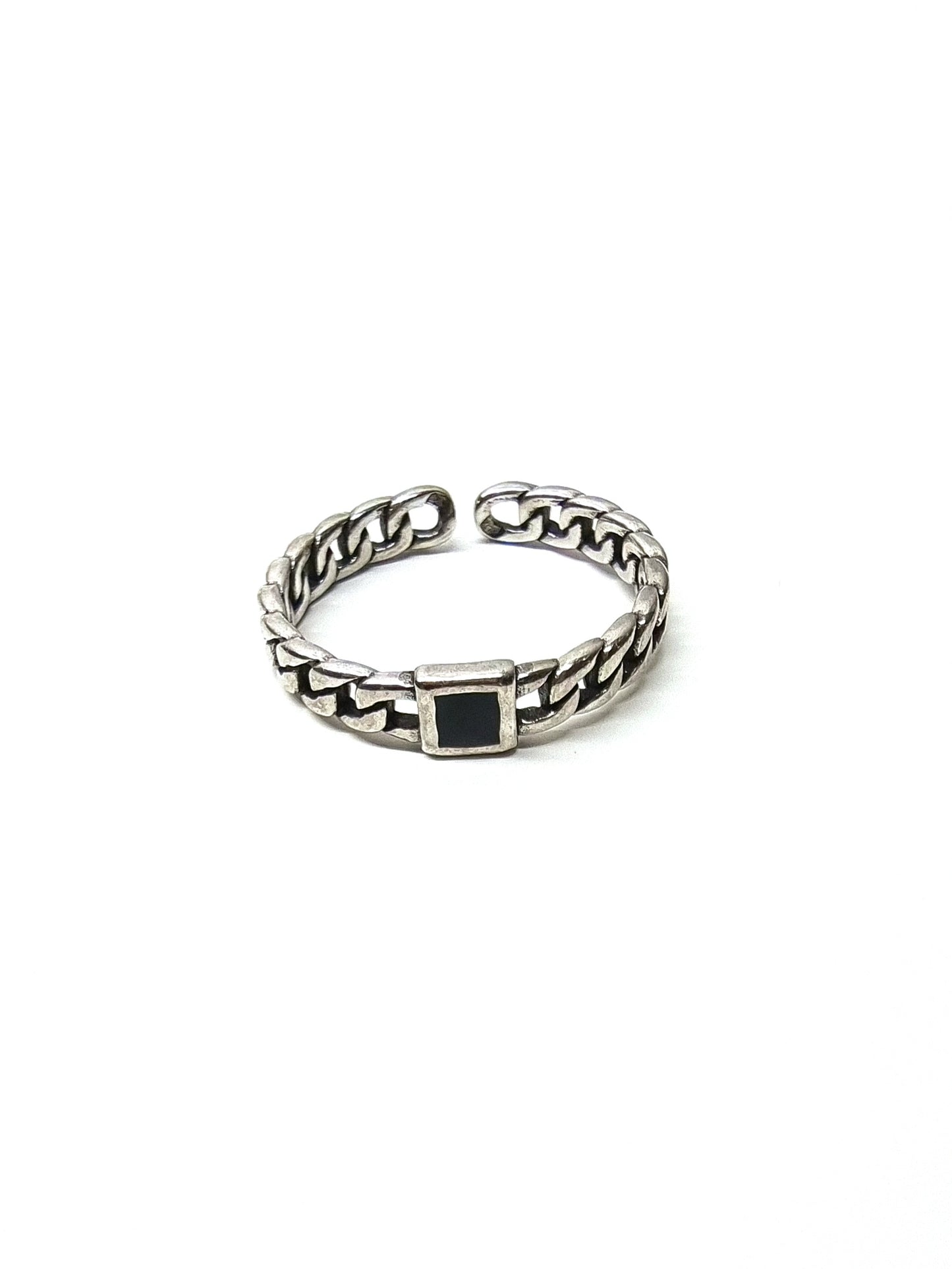 Silver Ring – Retro Chain
