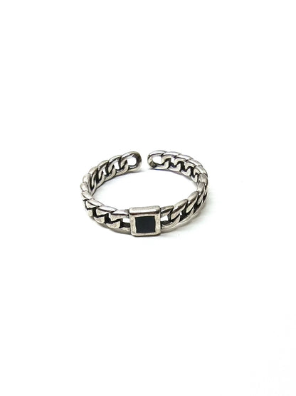 Silver Ring – Retro Chain