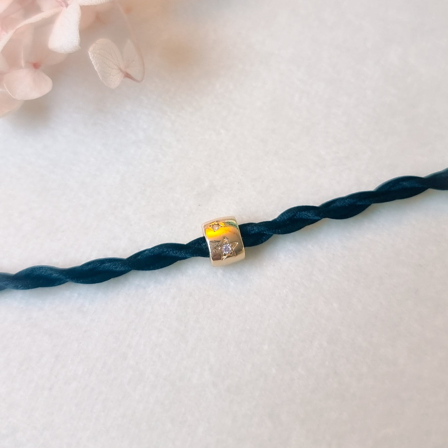 Twisted Satijn Armband | Pink Stars