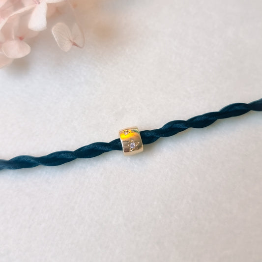 Twisted Satijn Armband | Pink Stars