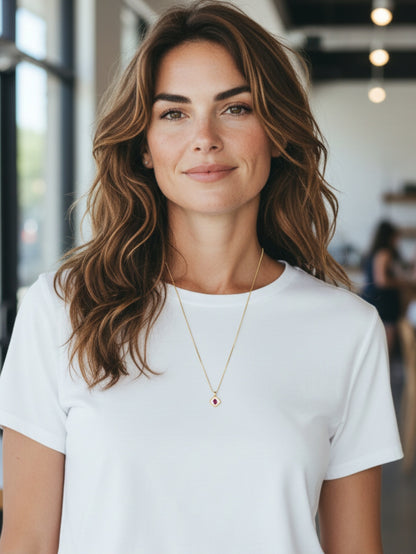 Ketting 24kt Verguld | Shell - Red