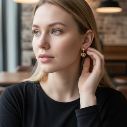 Oorringen 24kt Verguld | Vintage Hearts