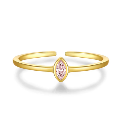 Ring 18kt Verguld Zilver | Pink Zirconia