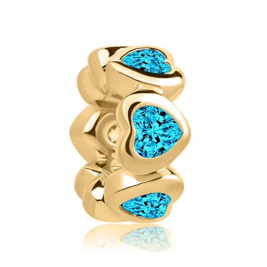 Turquoise Hearts - Charm
