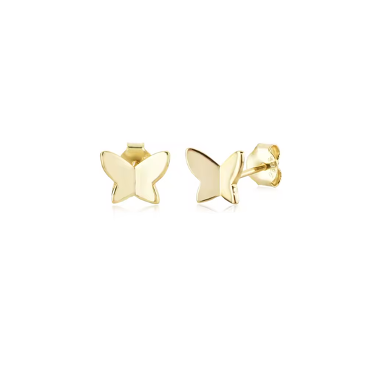 Oorringen 18kt Verguld Zilver | Butterfly Studs
