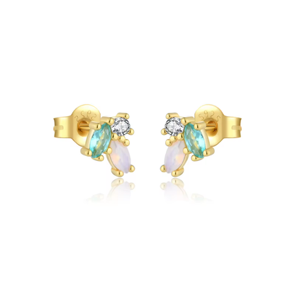 Green Zirconia Studs | Oorringen