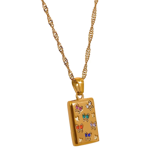 Zirconia Vlinder | Ketting