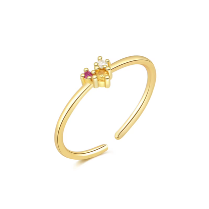 Ring 18kt Verguld Zilver | Pink - Yellow