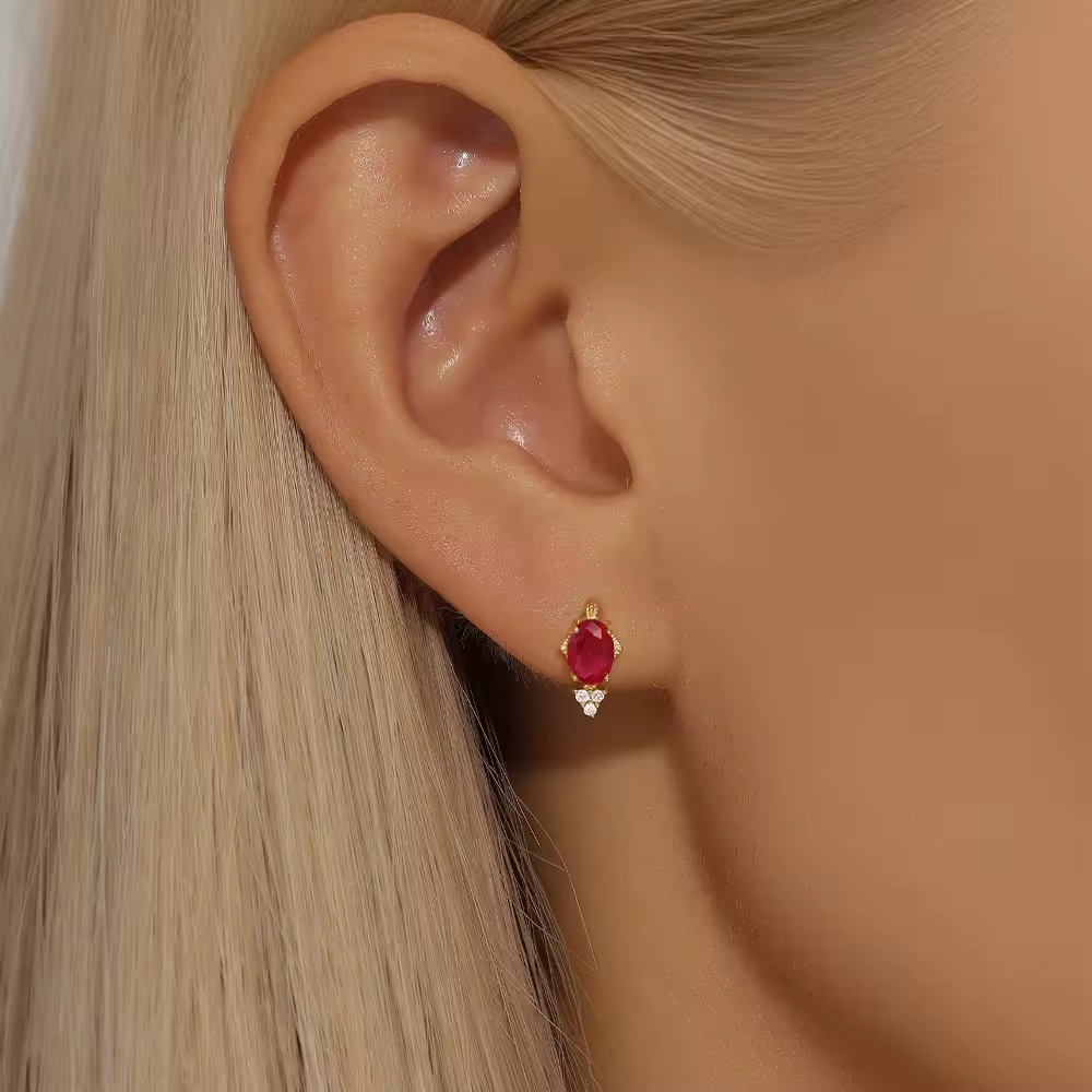 Pink Vintage Studs | Oorringen