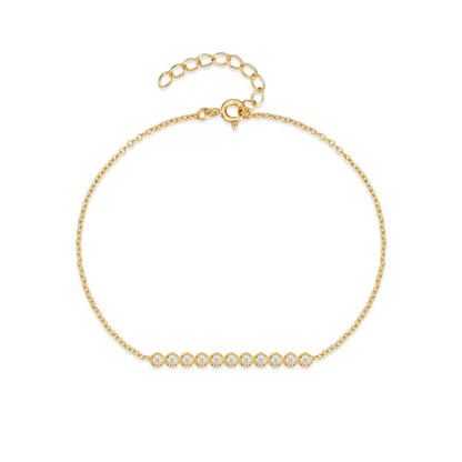 Armband 18kt Verguld Zilver | Zirconia Bar