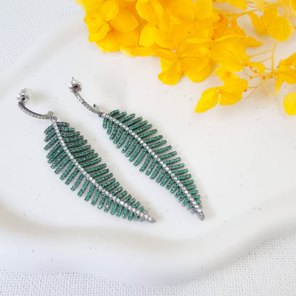 Zirconia Leaf Studs | Statement Oorringen