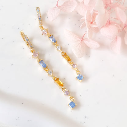 Colorful Zirconia Dangle Studs | Oorringen