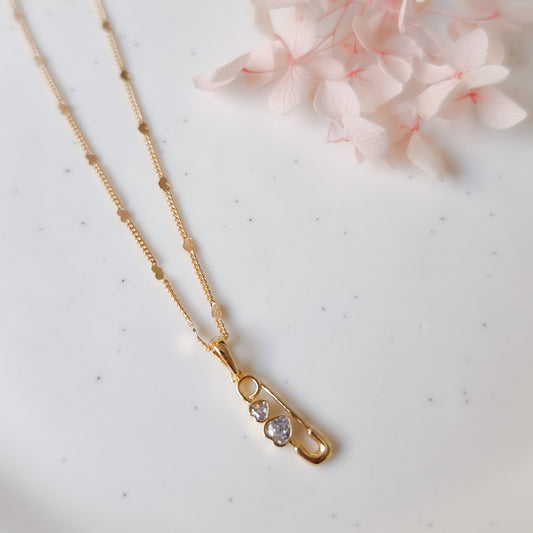 Ketting 24kt Verguld | Safety Pin
