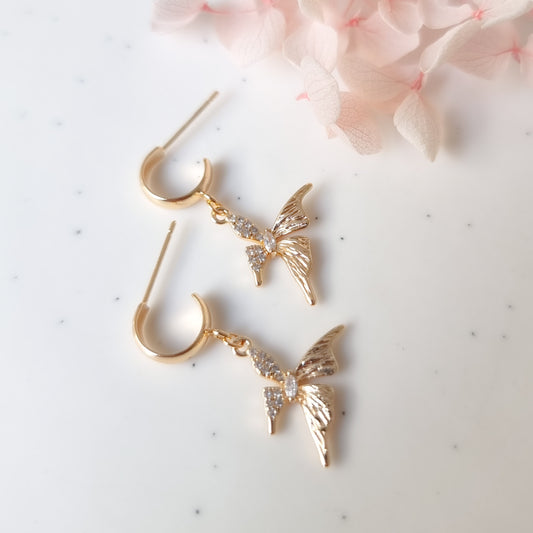 Oorringen 24kt Verguld | Butterfly