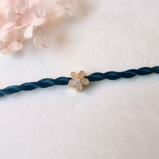 Twisted Satijn Armband | Flower Gold