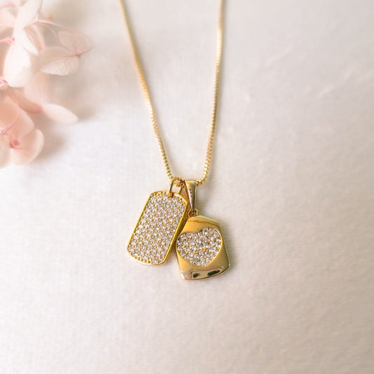 Ketting 24kt Verguld | Double Tag