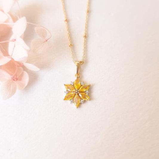 Ketting 24kt Verguld | Yellow Flower