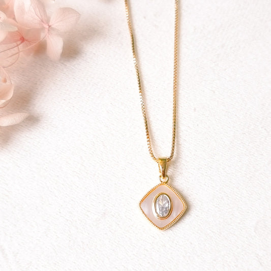 Ketting 24kt Verguld | Shell - White