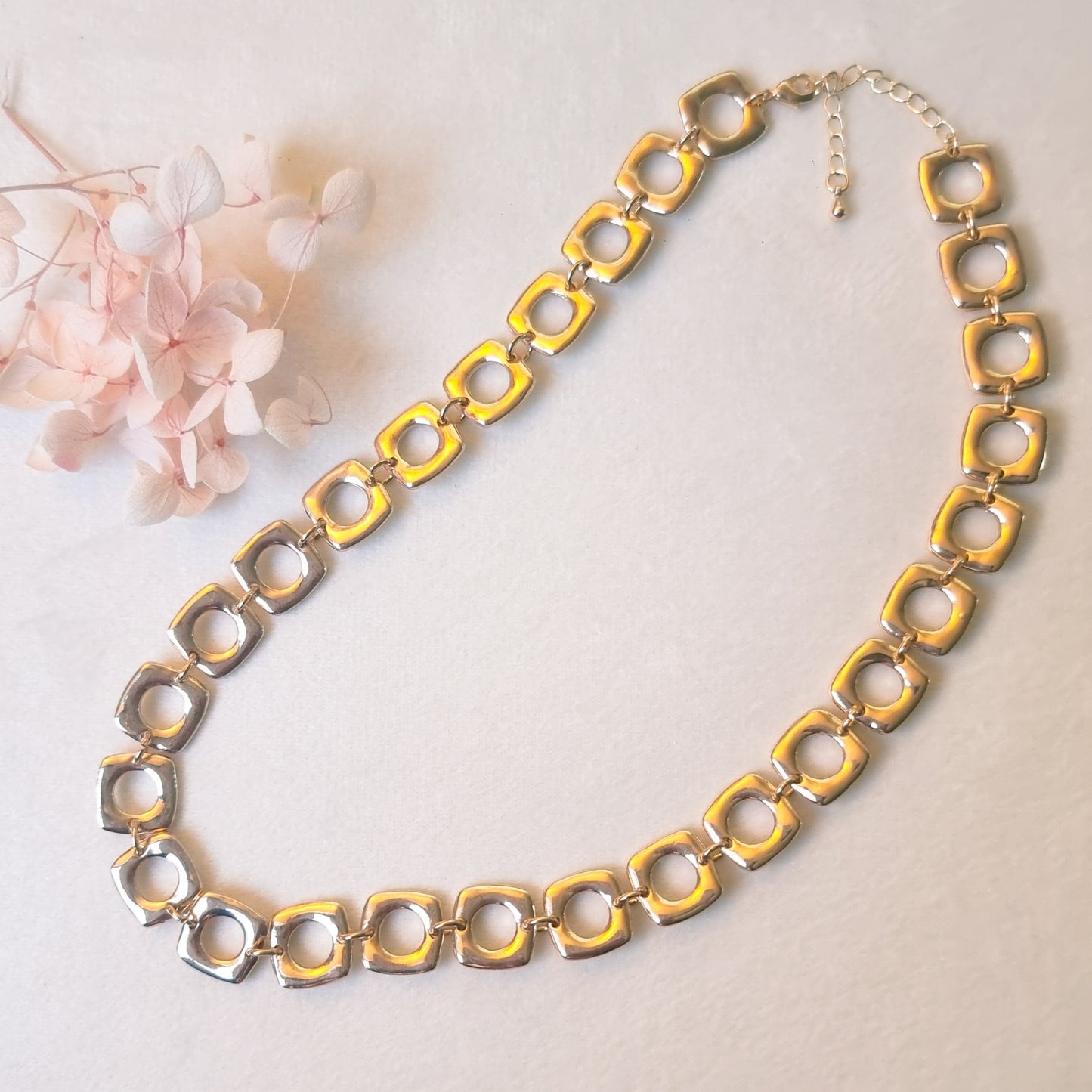 Ketting + Armband 24kt Verguld | Square