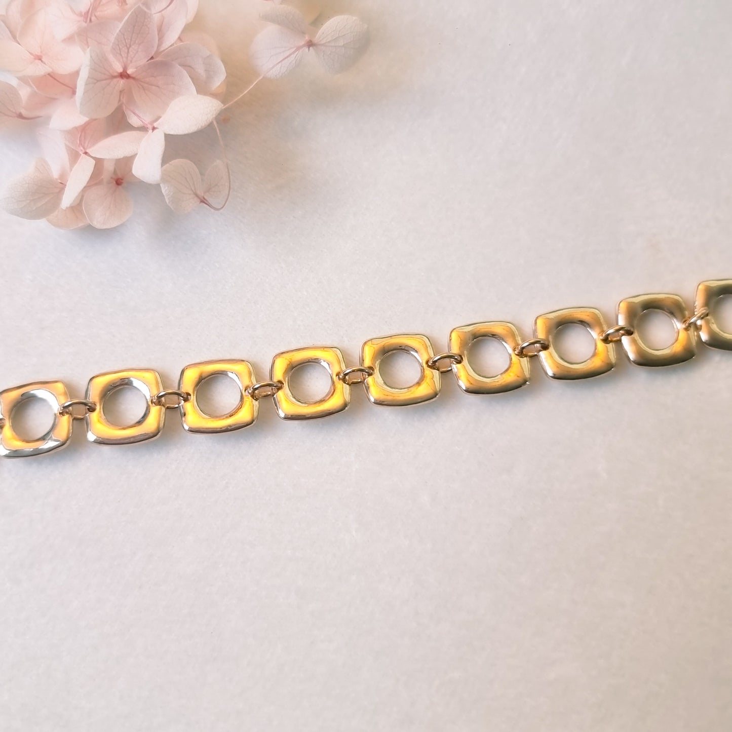 Ketting + Armband 24kt Verguld | Square