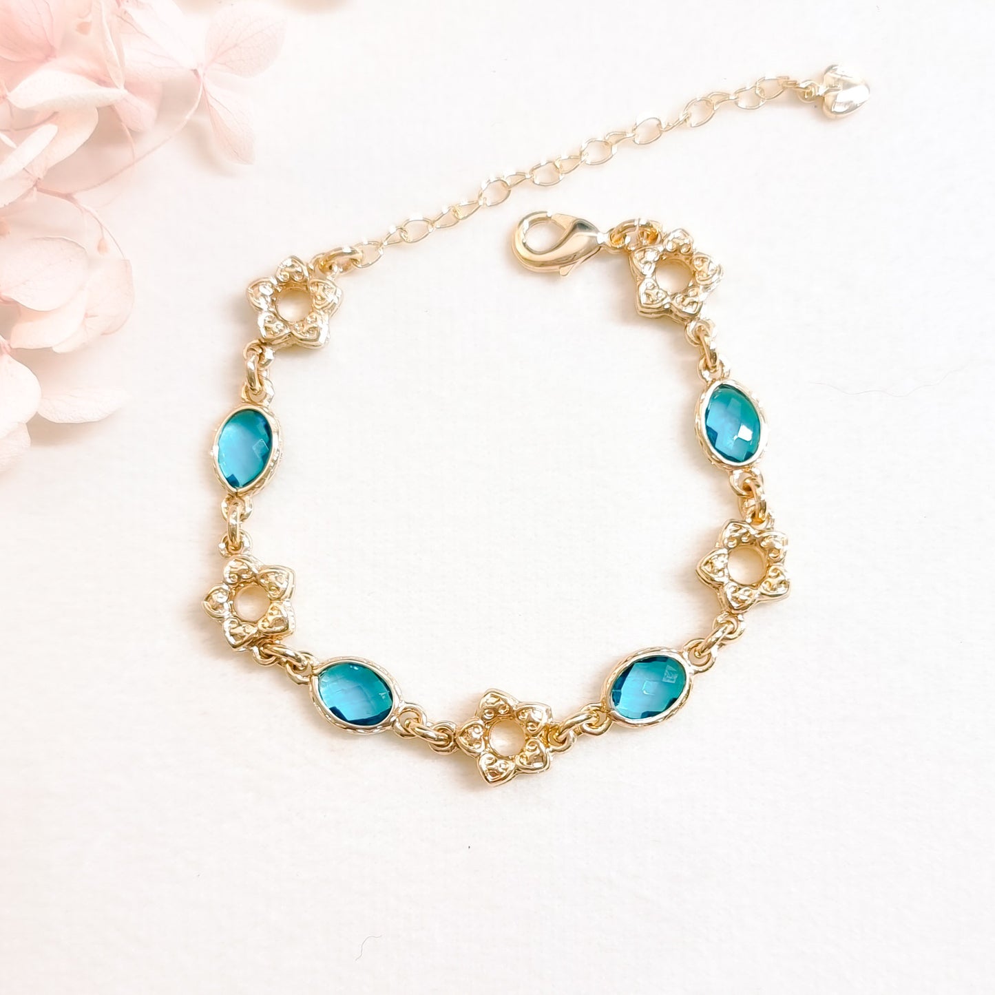 Armband 24kt Verguld | Retro Turquoise