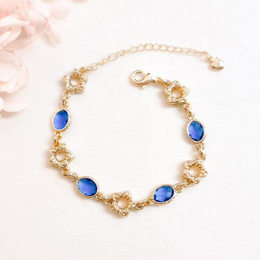 Armband 24kt Verguld | Retro Blue