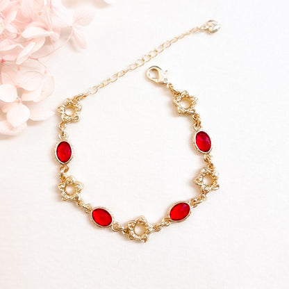 Armband 24kt Verguld | Retro Red