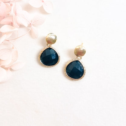 Oorringen 24kt Verguld | Black Stone