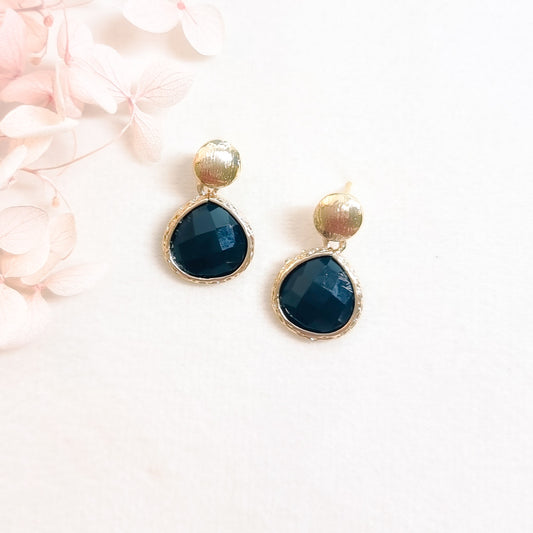 Oorringen 24kt Verguld | Black Stone