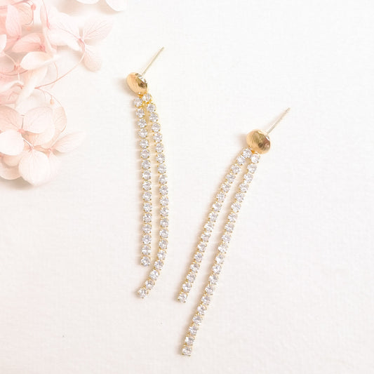 Oorringen 24kt Verguld | Zirkonia Stream