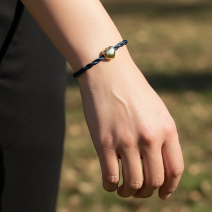Twisted Satijn Armband | Heart Gold