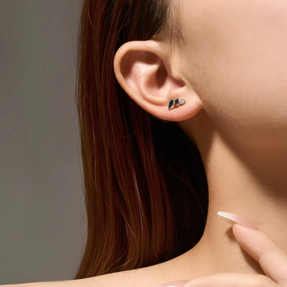 Blue Zirconia Studs | Oorringen