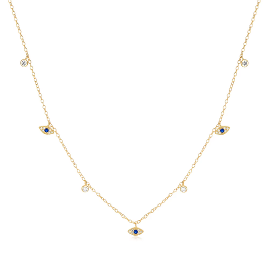 Ketting 18kt Verguld Zilver | Evil Eye