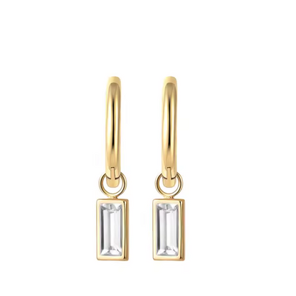 Zirconia Bar Studs | Oorringen