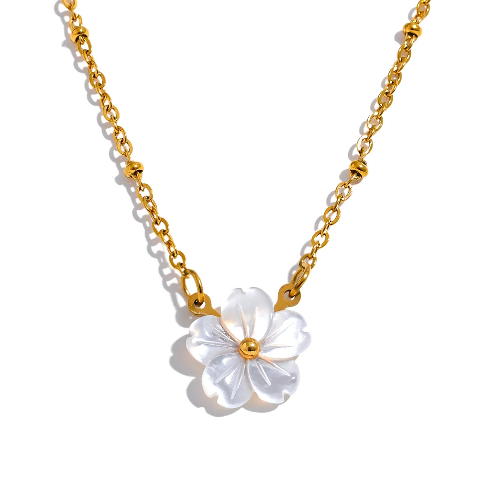 Schelp Bloem | Ketting