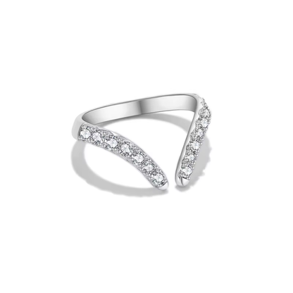 Ring 18kt Verguld Zilver | Zirkonia Open