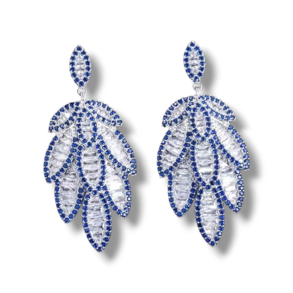 Blue Zirconia Studs | Statement Oorringen